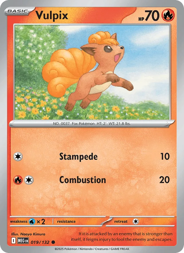 Vulpix, Pokémon set Mega Evolution, kaart 019/132, Common